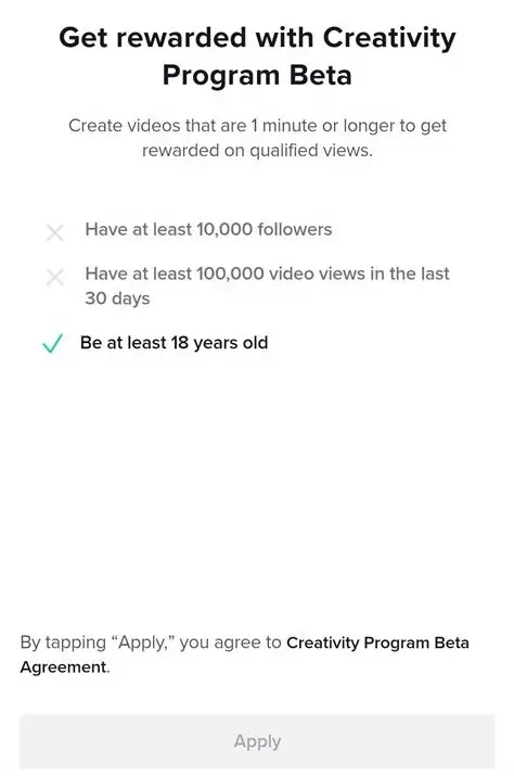 tiktok creativity program eligibitly