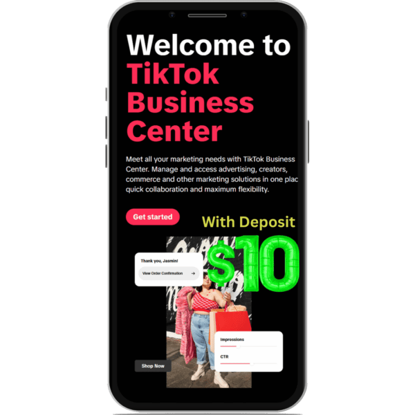 buy tiktok agency ads account with ten dollar deposit